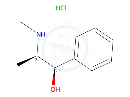 Chemical structure of l-Pseudoephedrine HCl