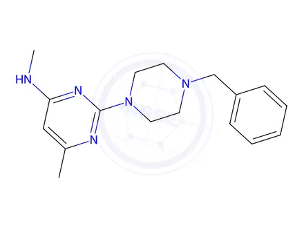 Chemical structure of 2-(4-Benzylpiperazin-1-yl)-N,6-dimethylpyrimidin-4-amine