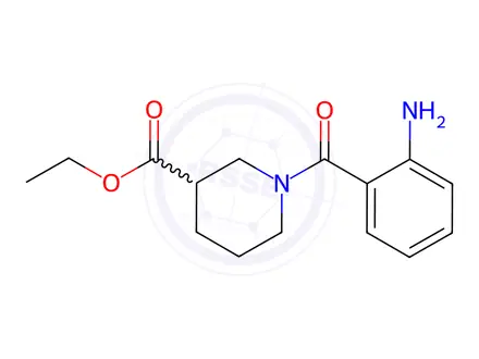 Chemical structure of ethyl 1-[(2-aminophenyl)carbonyl]piperidine-3-carboxylate