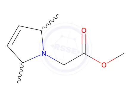 Chemical structure of 1H-Pyrrole-1-aceticacid,2,5-dihydro-2,5-dimethyl-,methylester(9CI)