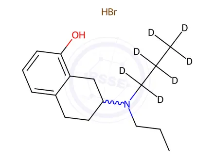 Chemical structure of rac-8-Hydroxy-2-dipropylaminotetralin-d7 Hydrobromide