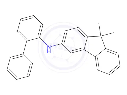 Chemical structure of 9H-Fluoren-3-amine, N-[1,1'-biphenyl]-2-yl-9,9-dimethyl-
