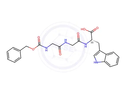 Chemical structure of Z-Gly-Gly-Trp-OH