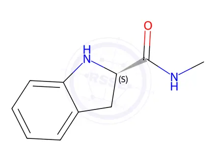 Chemical structure of (2S)-N-Methyl-2,3-dihydro-1H-indole-2-carboxamide