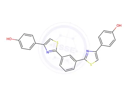 Chemical structure of 1,3-Bis[4-(4-hydroxyphenyl)-2-thiazolyl]benzene