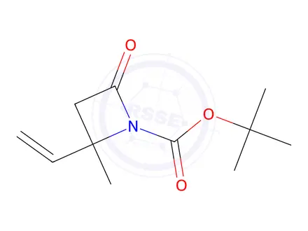 Chemical structure of (+/-)-tert-Butyl-2-methyl-4-oxo-2-vinylazetidine-1-carboxylate