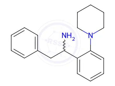 Chemical structure of BenzeneethanaMine, a-[2-(1-piperidinyl)phenyl]