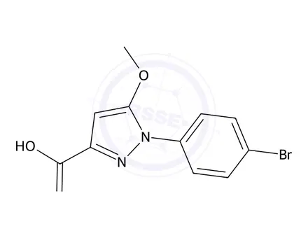 Chemical structure of 1-(4-Bromophenyl)-5-methoxy-1H-pyrazole-3-carboxylic acid