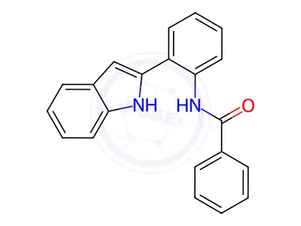 Chemical structure of N-(2-(1H-Indol-2-yl)phenyl)benzamide