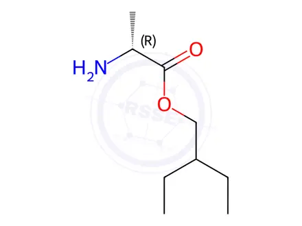 Chemical structure of 2-Ethylbutyl D-alaninate