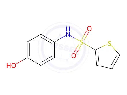 Chemical structure of N-(4-hydroxyphenyl)thiophene-2-sulfonamide