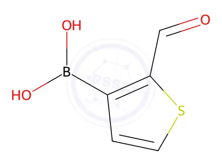 Chemical structure of 2-Formylthiophene-3-boronic Acid