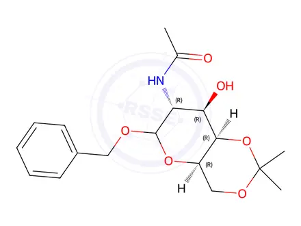 Chemical structure of Benzyl 2-acetamido-2-deoxy-4,6-O-isopropylidene-D-galactopyranoside