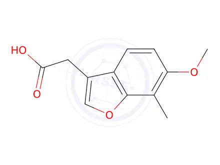 Chemical structure of 2-(6-methoxy-7-methyl-1-benzofuran-3-yl)acetic acid
