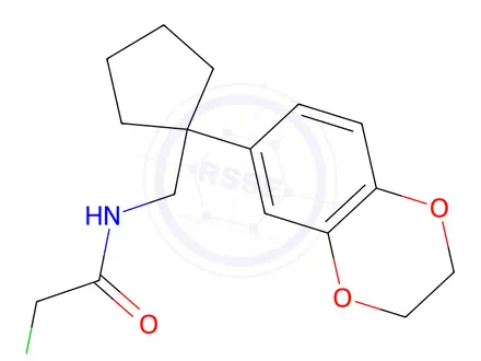 Chemical structure of 2-Chloro-n-{[1-(2,3-dihydro-1,4-benzodioxin-6-yl)cyclopentyl]methyl}acetamide