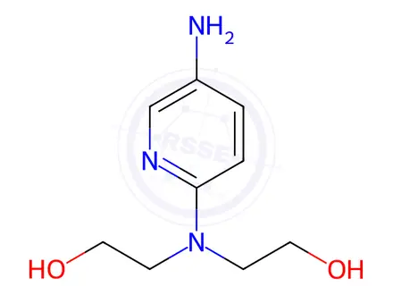 Chemical structure of Ethanol, 2,2-[(5-amino-2-pyridinyl)imino]bis-(9CI)