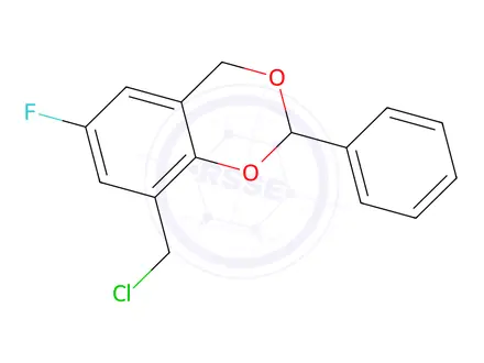 Chemical structure of 8-(Chloromethyl)-6-fluoro-2-phenyl-2,4-dihydro-1,3-benzodioxine