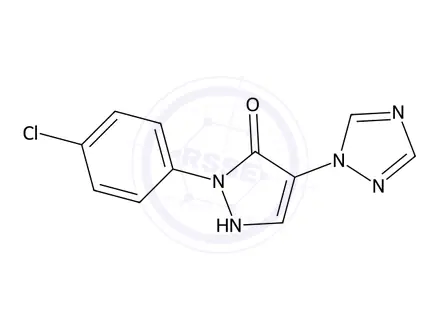 Chemical structure of 1-(4-Chlorophenyl)-4-(1H-1,2,4-triazol-1-yl)-1H-pyrazol-5-ol