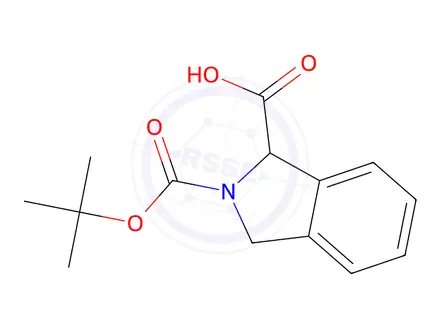 Chemical structure of Boc-(R,S)-1,3-dihydro-2H-isoindole carboxylic acid