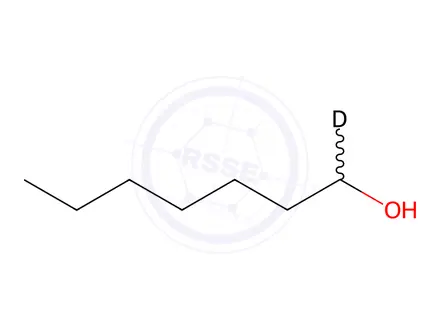 Chemical structure of n-Heptyl-1-d1 Alcohol