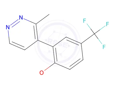 Chemical structure of 4-(2-Methoxy-5-(trifluoromethyl)-phenyl)-3-methylpyridazine