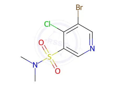 Chemical structure of 5-Bromo-4-chloro-N,N-dimethylpyridine-3-sulfonamide