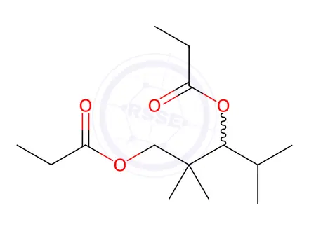 Chemical structure of 2,2,4-trimethylpentane-1,3-diyl dipropionate