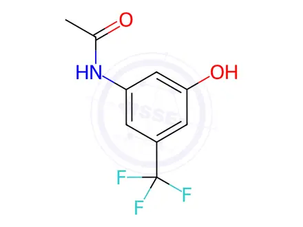 Chemical structure of N-[3-hydroxy-5-(trifluoromethyl)phenyl]acetamid e