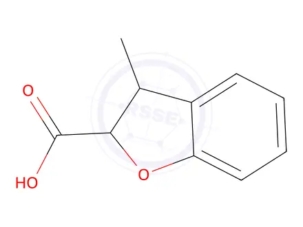 Chemical structure of 3-methyl-2,3-dihydro-1-benzofuran-2-carboxylic acid