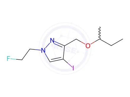 Chemical structure of 3-(sec-butoxymethyl)-1-(2-fluoroethyl)-4-iodo-1H-pyrazole
