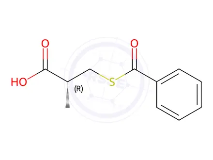 Chemical structure of (R)-3-(Benzoylthio)-2-methylpropanoic acid