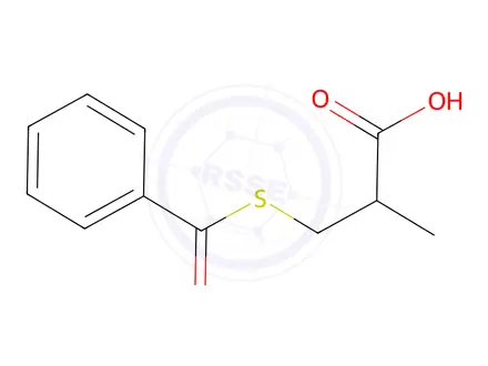 Chemical structure of 3-(Benzoylthio)-2-methylpropanoic acid