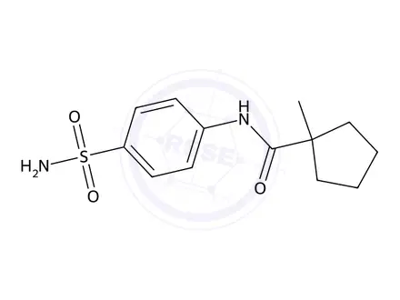 Chemical structure of 1-Methyl-N-(4-sulfamoylphenyl)cyclopentane-1-carboxamide
