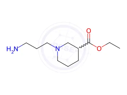 Chemical structure of ethyl 1-(3-aminopropyl)-3-piperidinecarboxylate