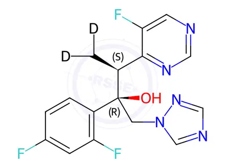Chemical structure of Voriconazole-[D3]