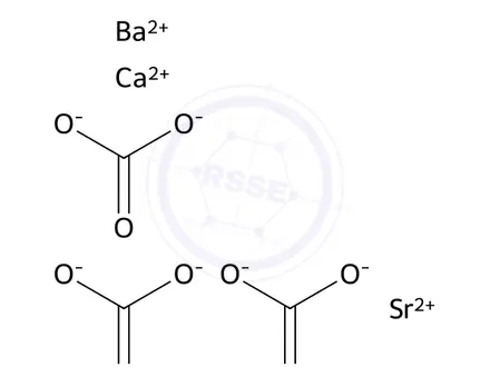 Chemical structure of carbonic acid, barium calcium strontium salt