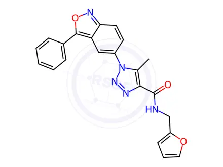 Chemical structure of N-(Furan-2-ylmethyl)-5-methyl-1-(3-phenylbenzo[c]isoxazol-5-yl)-1H-1,2,3-triazole-4-carboxamide