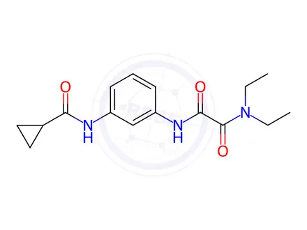Chemical structure of N1-(3-(Cyclopropanecarboxamido)phenyl)-N2,N2-diethyloxalamide