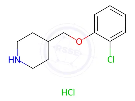 Chemical structure of 4-[(2-Chlorophenoxy)methyl]piperidine hydrochloride