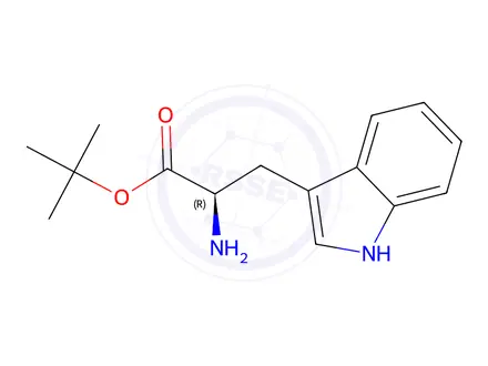 Chemical structure of D-tryptophan, 1,1-dimethylethyl ester