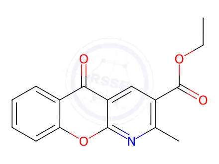 Chemical structure of Ethyl 2-methyl-5-oxo-5H-chromeno[2,3-b]pyridine-3-carboxylate