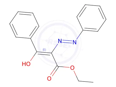 Chemical structure of Ethyl (2E)-3-oxo-3-phenyl-2-(2-phenylhydrazin-1-ylidene)propanoate