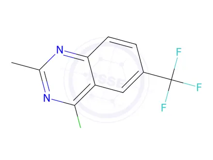 Chemical structure of 4-Chloro-2-methyl-6-(trifluoromethyl)quinazoline