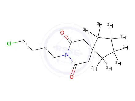 Chemical structure of 8-(4-Chlorobutyl)-8-azaspiro[4.5]decane-7,9-dione-d8