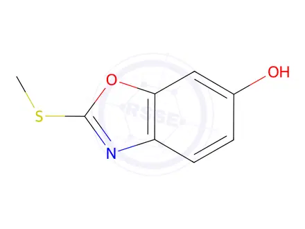 Chemical structure of 6-Hydroxy-2-(methylthio)benzoxazole