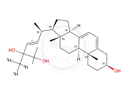 Chemical structure of (3β,22E)-Ergosta-5,7,22-triene-3,24,25-triol-d3