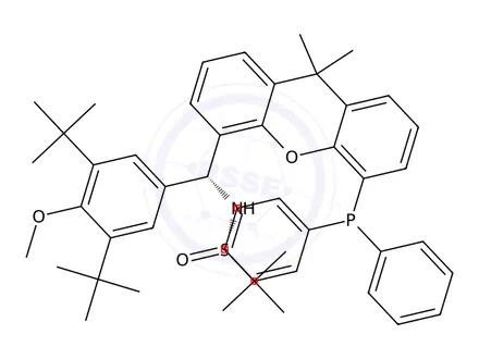 Chemical structure of [S(R)]-N-[(R)-[3,5-Di-tert-butyl-4-methoxyphenyl][5-(diphenylphosphino)-9,9-dimethyl-9H-xanthen-4-yl]methyl]-2-methyl-2-propanesulfinamide
