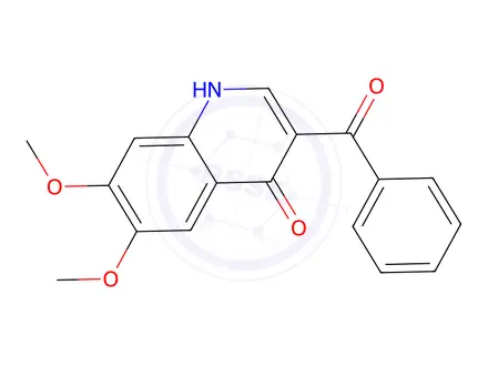Chemical structure of 3-Benzoyl-6,7-dimethoxy-1,4-dihydroquinolin-4-one