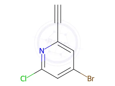 Chemical structure of 4-Bromo-2-chloro-6-ethynylpyridine