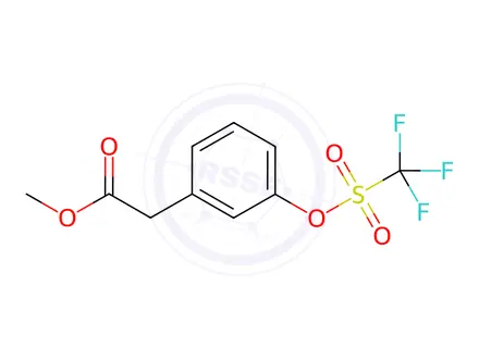 Chemical structure of Methyl 3-((Trifluoromethylsulfonyl)oxy)phenylacetate